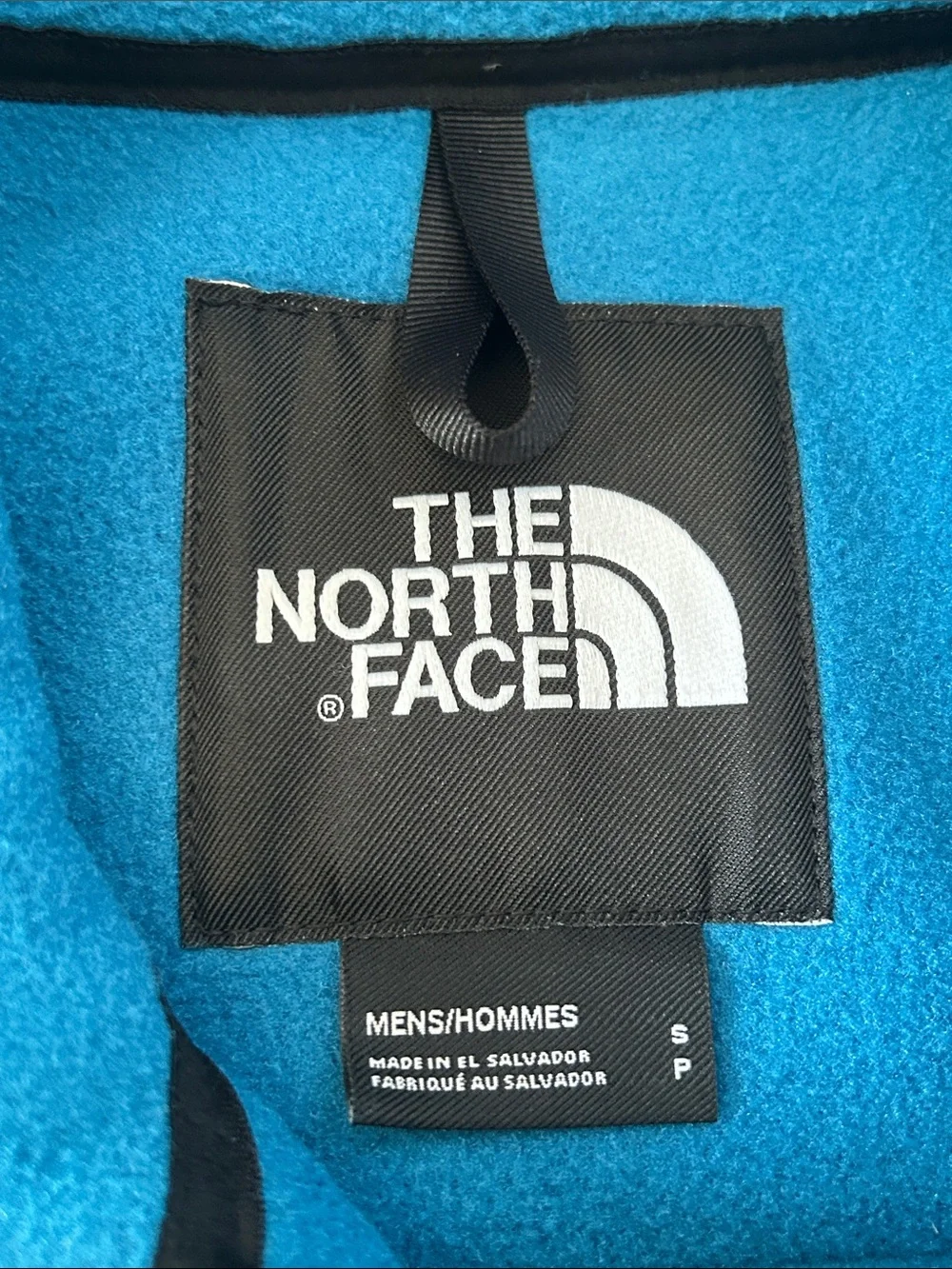 The North Face Men’s Size Small Black Nylon Blue Fleece Full Zip Jacket